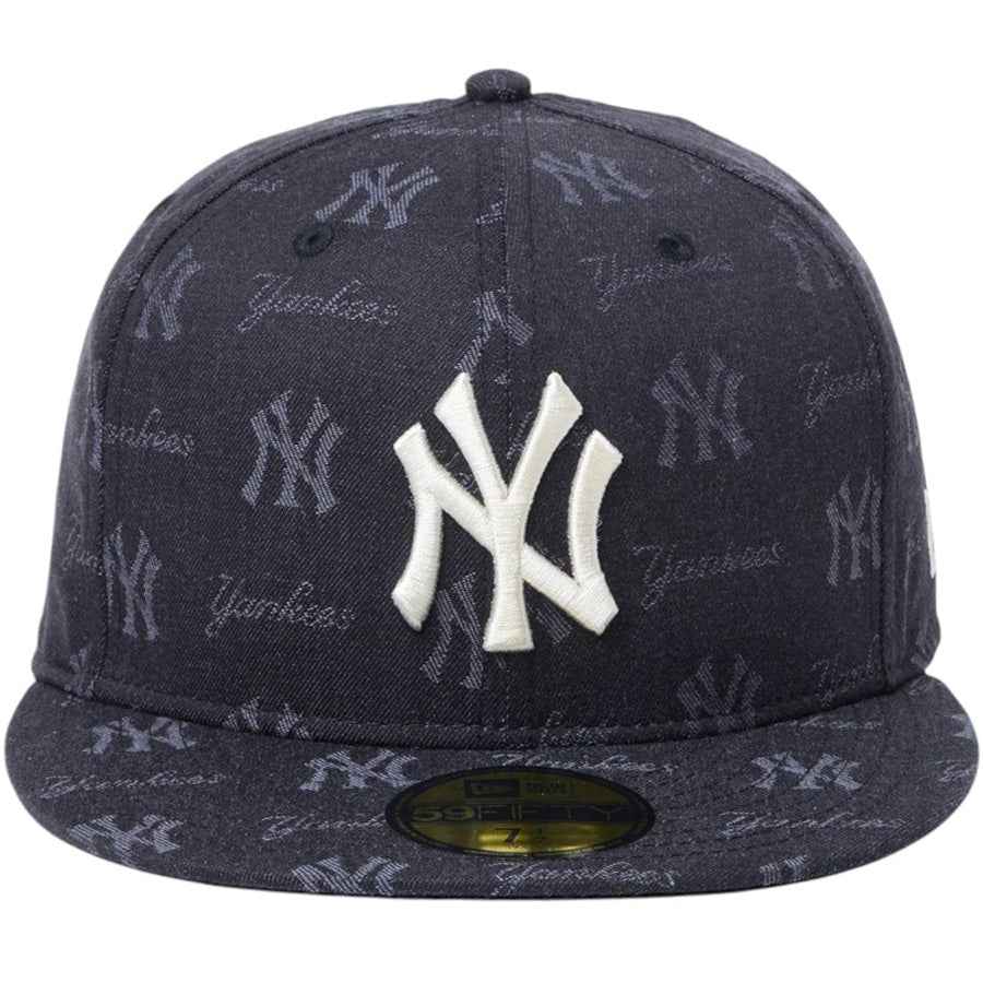 NEW ERA 59FIFTY ヤンキース ジャカード ブラック 正面