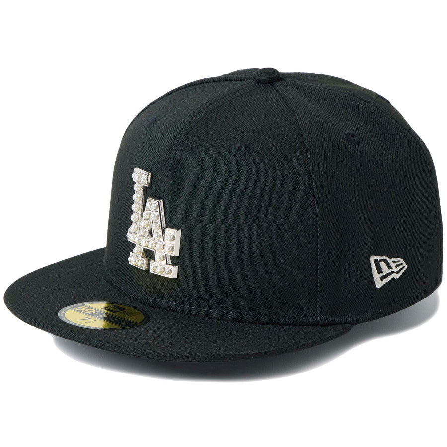 NEW ERA（ニューエラ）59FIFTY パールバッジ ドジャース ブラック キャップ