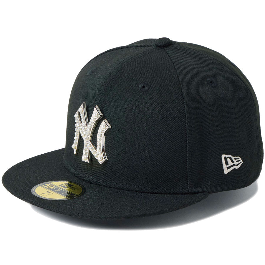 NEW ERA（ニューエラ）59FIFTY パール バッジ ヤンキース ブラック キャップ