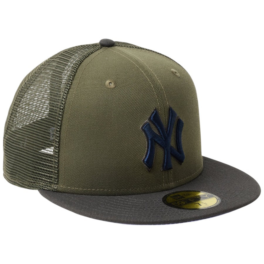 NEW ERA 59FIFTY トラッカー ニューヨーク・ヤンキース Hydrangea 右斜め