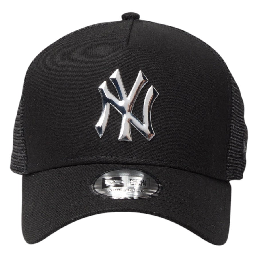 NEW ERA 9FORTY Aフレーム ヤンキース ブラック 正面