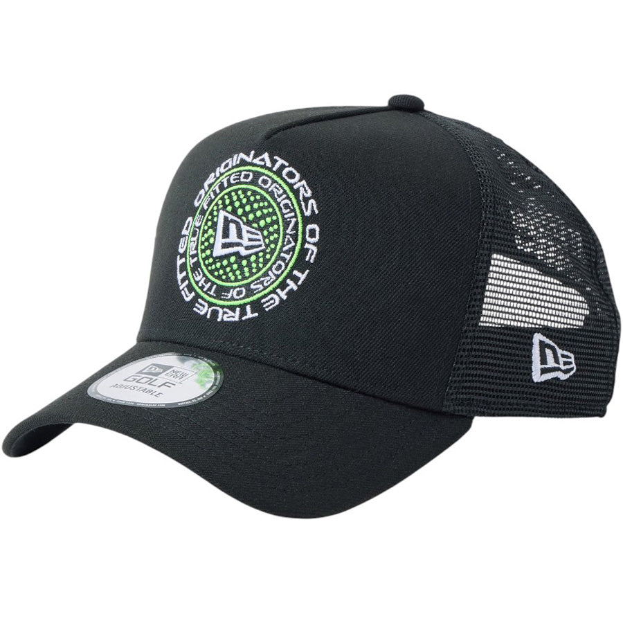 NEW ERA 9FORTY サークルロゴ ゴルフ ブラック 左斜め