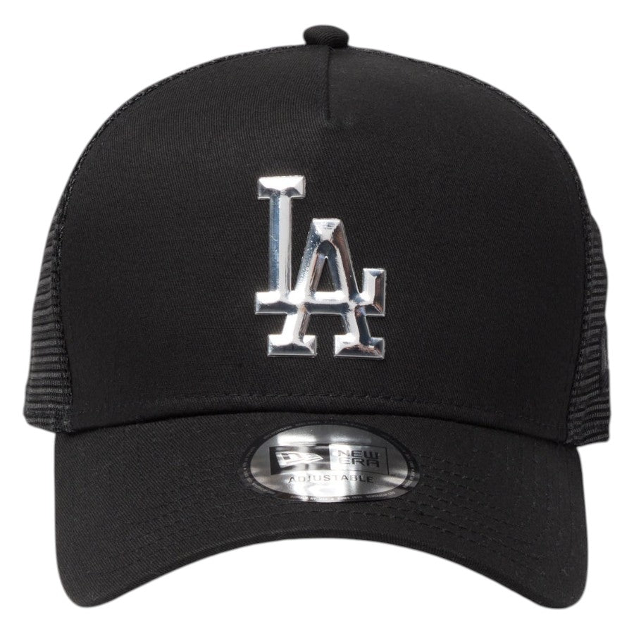 NEW ERA 9FORTY ドジャース TPUロゴ ブラック 正面
