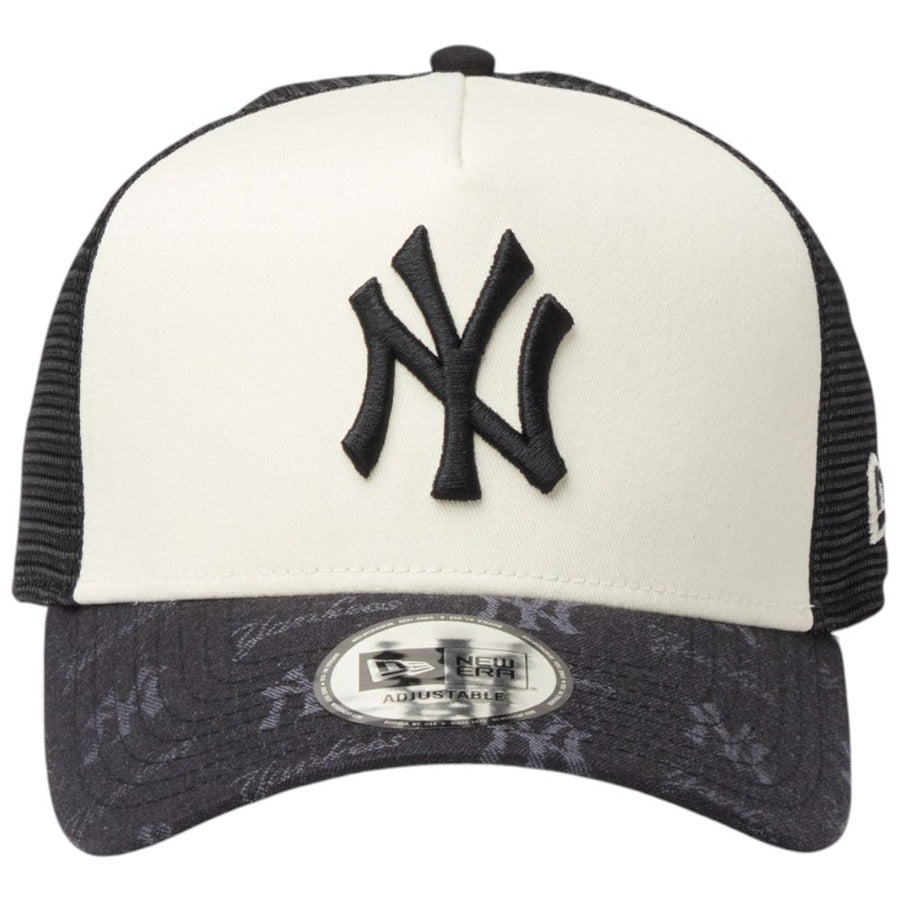 NEW ERA 9FORTY ジャカード ヤンキース ブラック 正面
