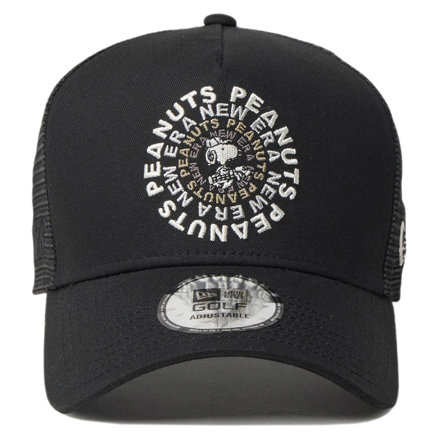 NEW ERA 9FORTY ピーナッツ ゴルフ キャップ ブラック 正面