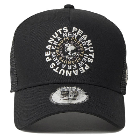 NEW ERA 9FORTY ピーナッツ ゴルフ キャップ ブラック 正面