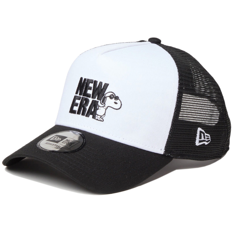 NEW ERA ピーナッツ ブラックホワイト 左斜め