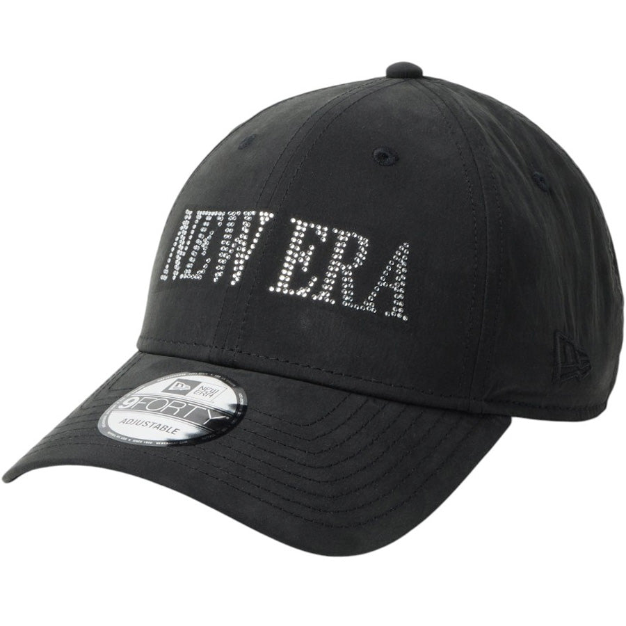 NEW ERA 9FORTY ラインストーンキャップ ブラック 左斜め