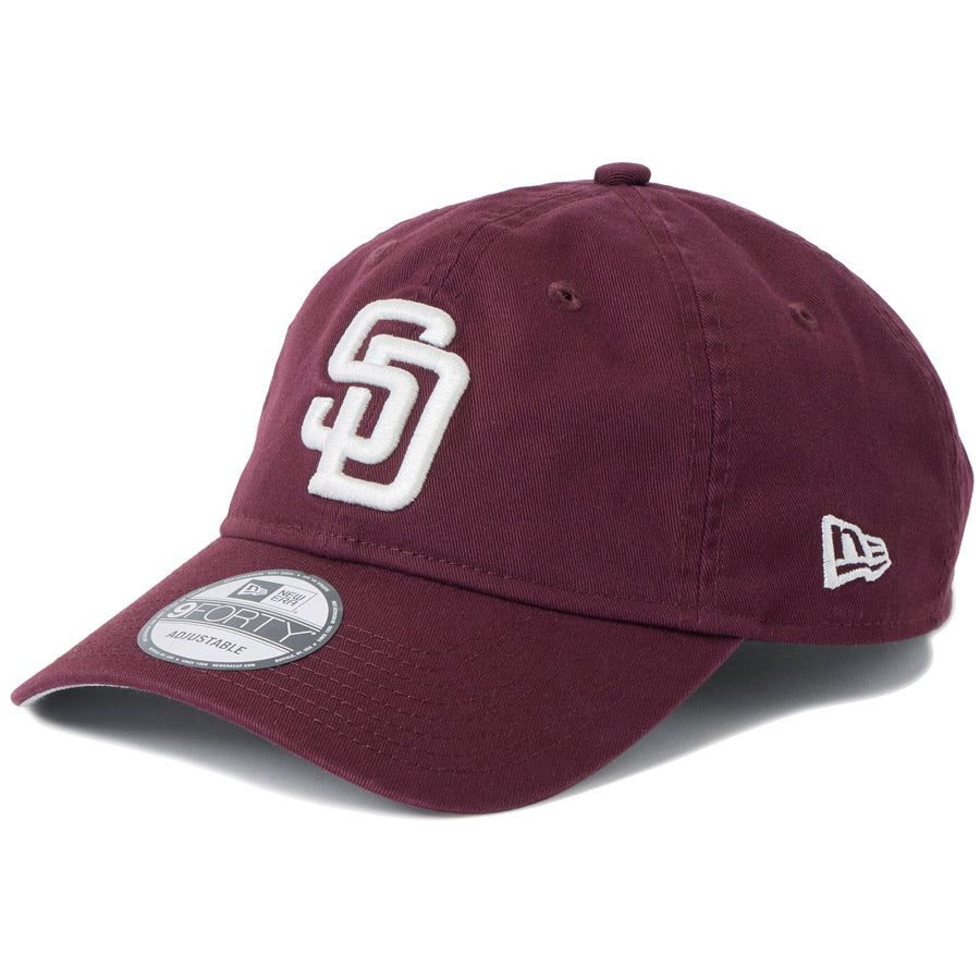 NEW ERA（ニューエラ） 9FORTY パドレス マルーン 左斜め
