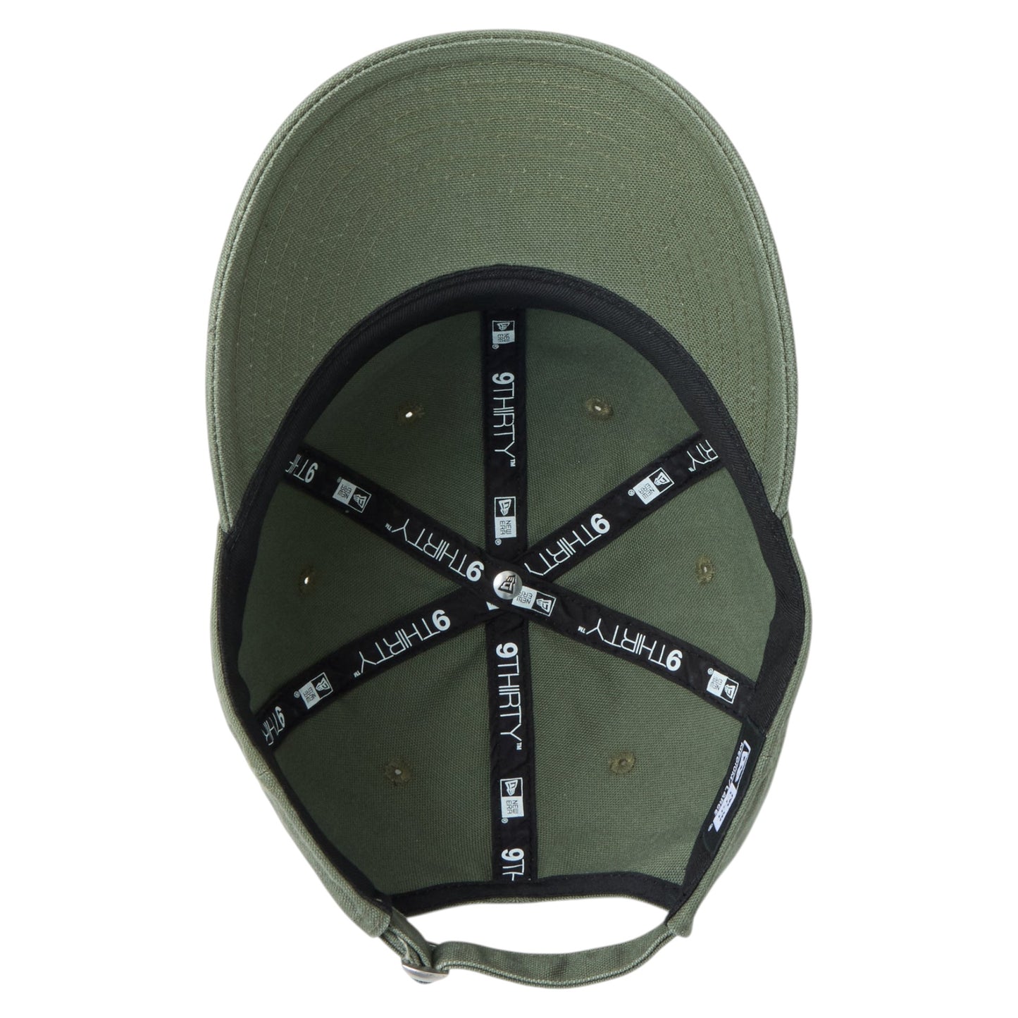 NEW ERA 9THIRTY Washed Duck オリーブ 内側全体 バイザー裏