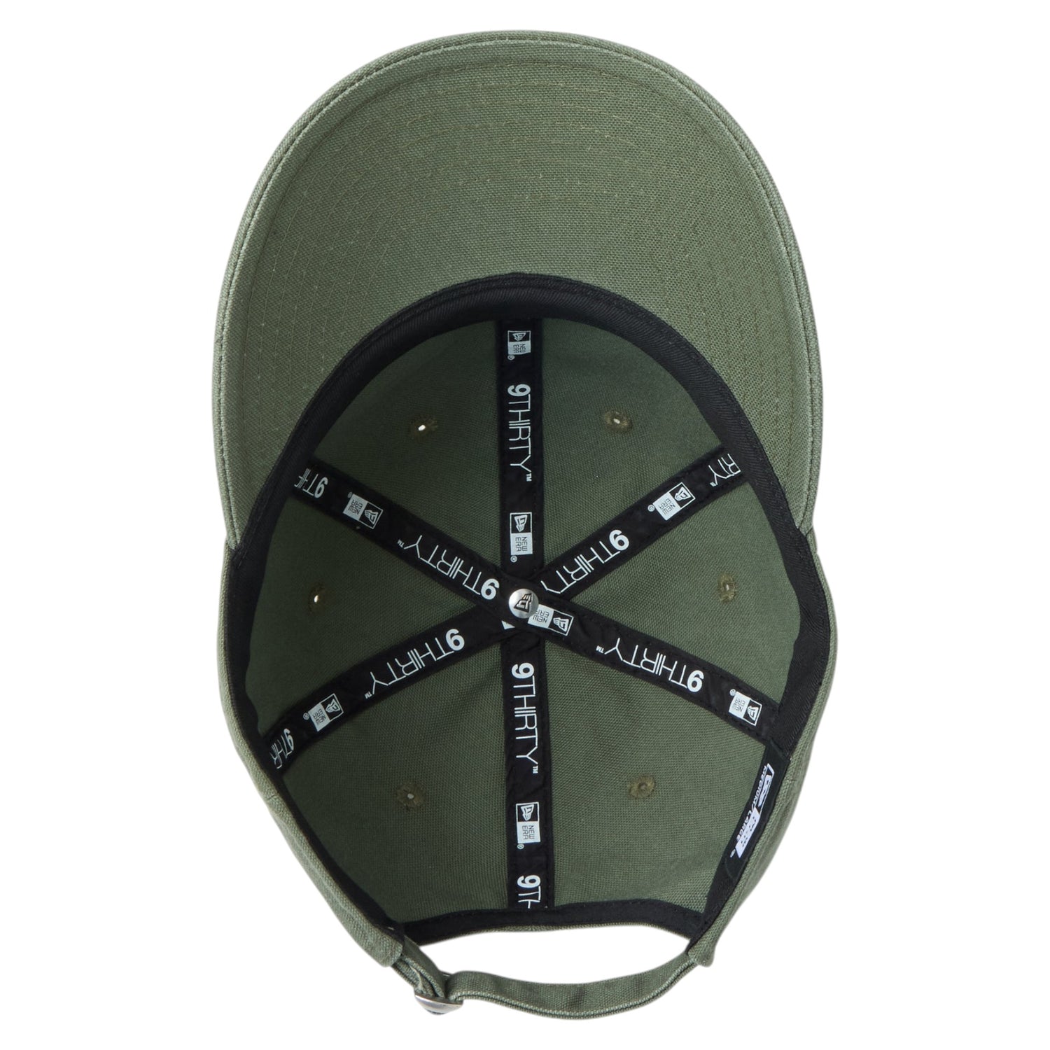 NEW ERA 9THIRTY Washed Duck オリーブ 内側全体 バイザー裏