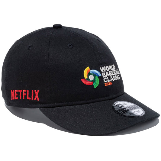 NEW ERA 9THIRTY WBC Netflix コラボ キャップ ブラック 左斜め