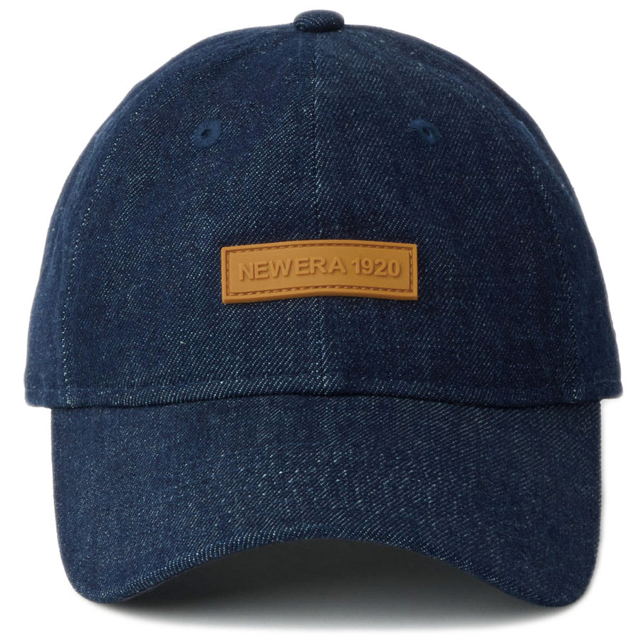 NEW ERA（ニューエラ） 9TWENTY ラバーパッチ デニム キャップ インディゴ 正面