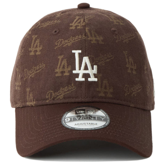 NEW ERA 9TWENTY ドジャース ジャカード ブラウン 正面