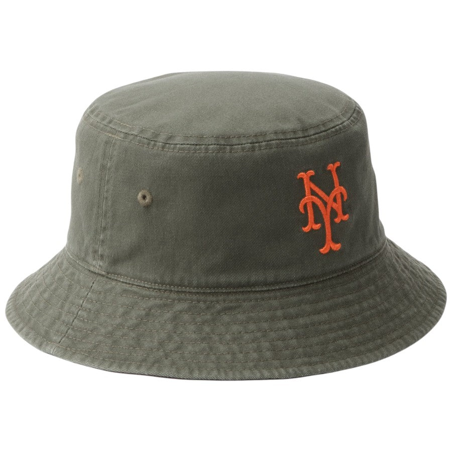NEW ERA バケットハット メッツ ニューオリーブ 右斜め