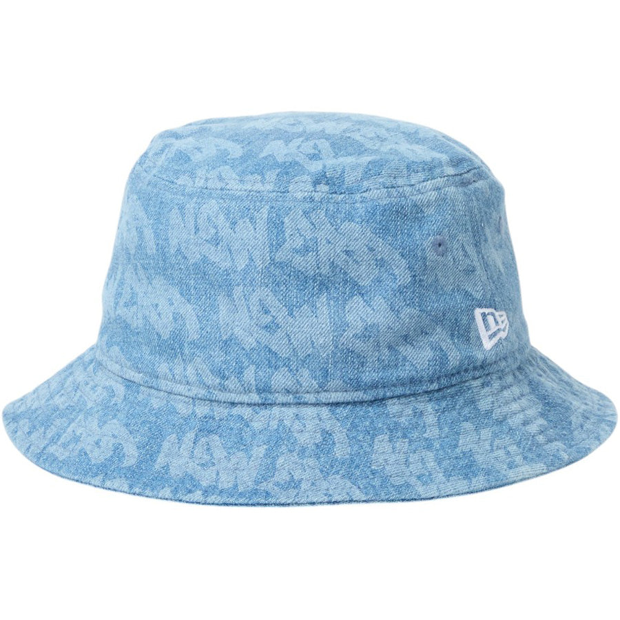 NEW ERA バケットハット ウォッシュドデニム 左斜めスタイル