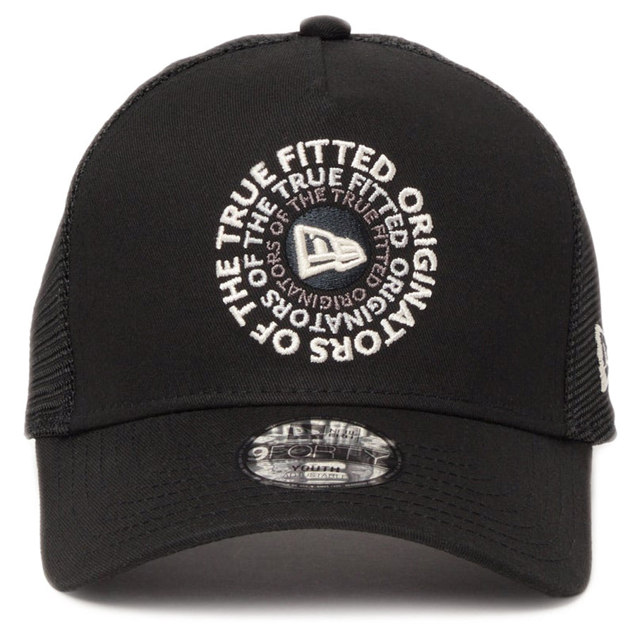 NEW ERA キッズキャップ Circle OOTTF ブラック 正面