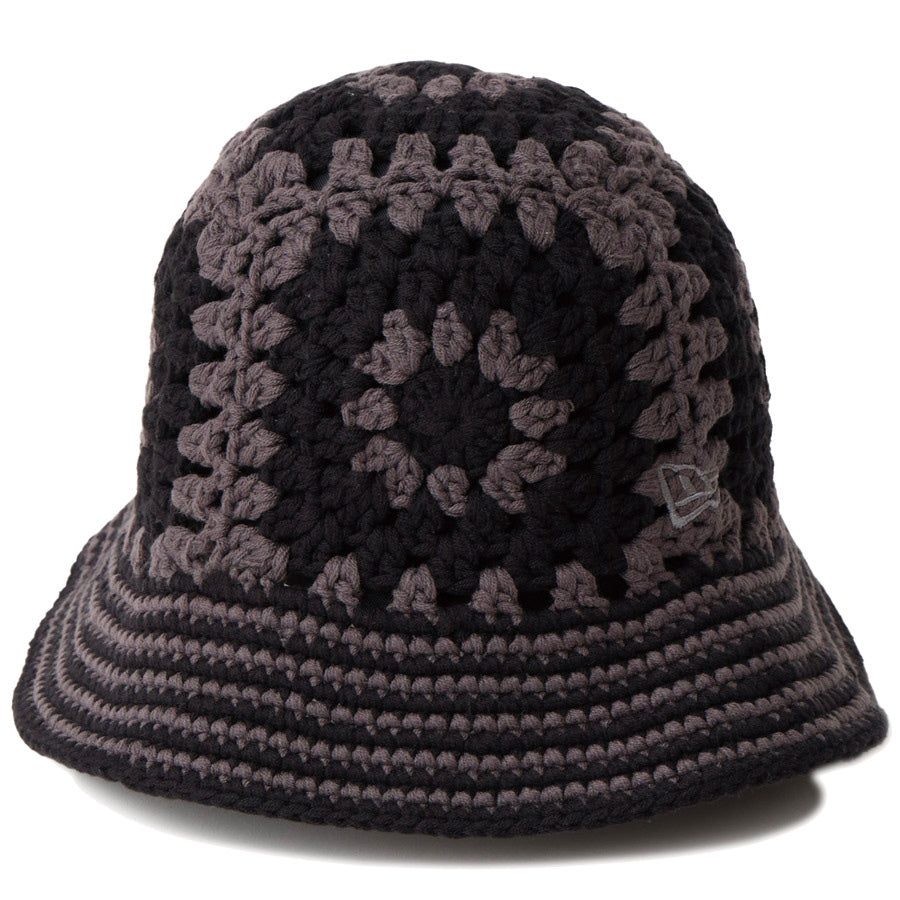 NEW ERA（ニューエラ） クロシェ バケットハット グレー ブラック