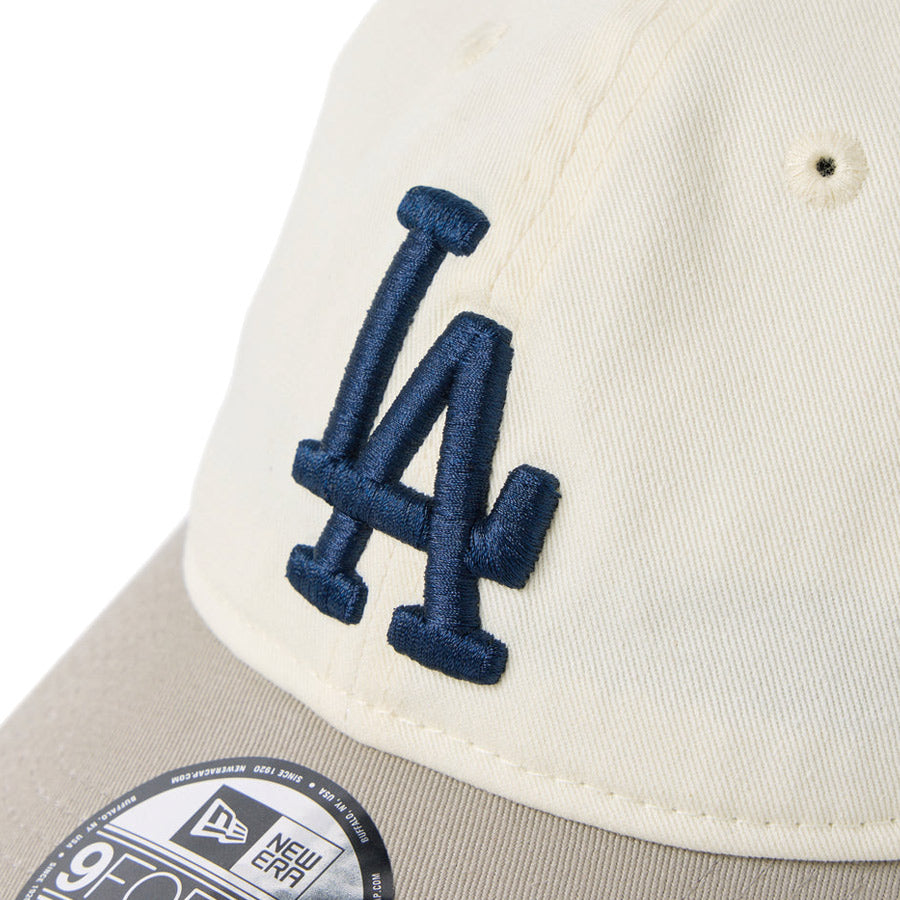 NEW ERA（ニューエラ）ドジャース ロゴ刺繍 クロームペブル