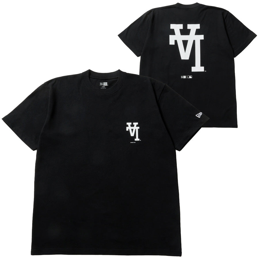 NEW ERA ドジャース Upside Down Tシャツ ブラック 正面