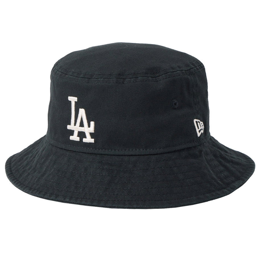 NEW ERA キッズ バケット01 ドジャース ブラック 左斜めデザイン