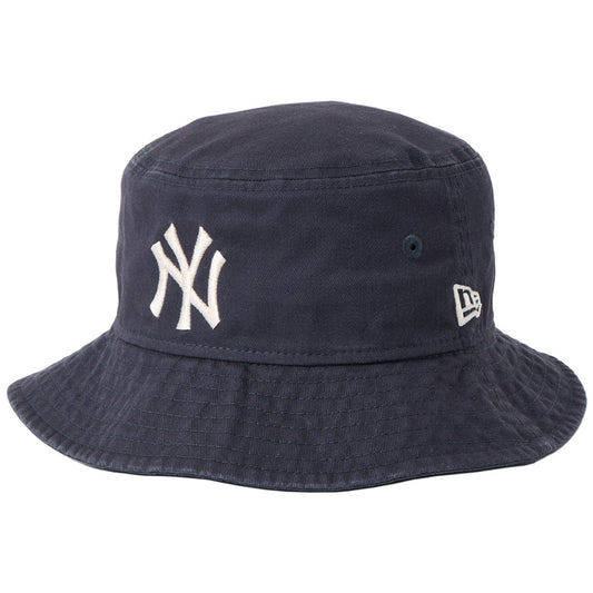 NEW ERA キッズ バケット01 ヤンキース ネイビー 左斜めデザイン