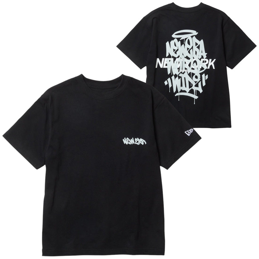 NEW ERA キッズ タギングTシャツ ブラック 表裏デザイン