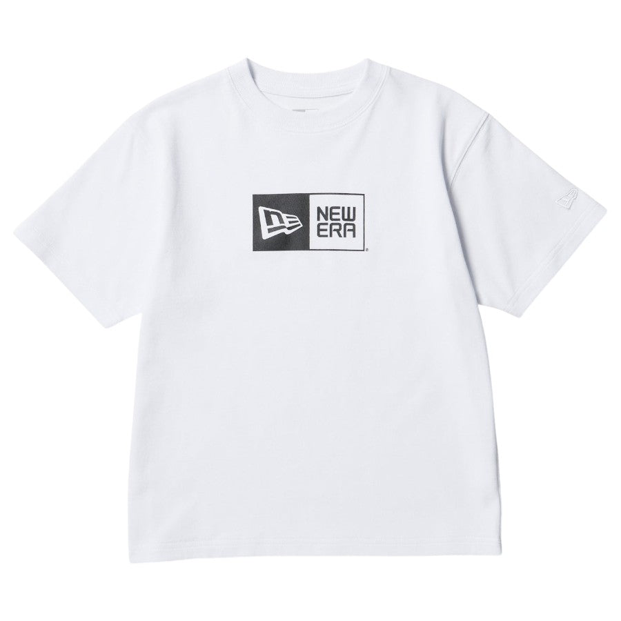 NEW ERA キッズTシャツ ボックスロゴ ホワイト 正面
