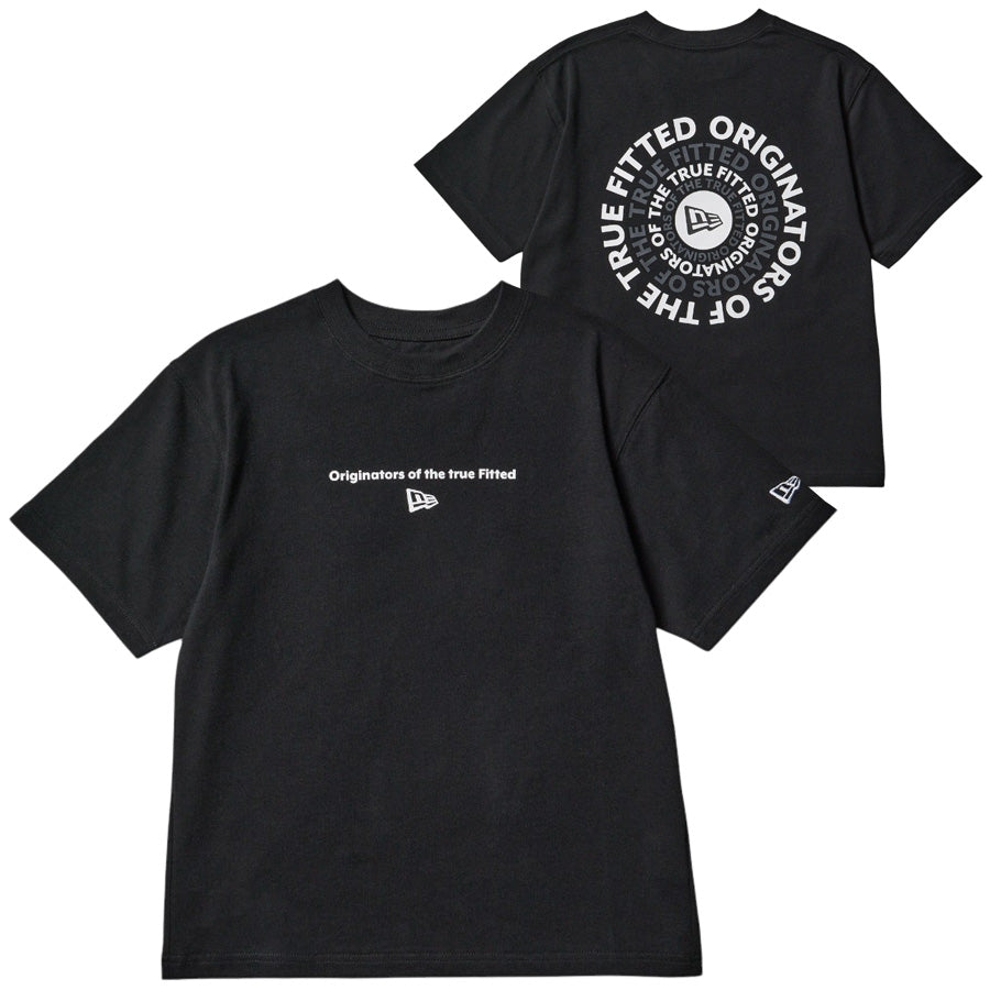NEW ERA キッズ Tシャツ ブラック 前後デザイン