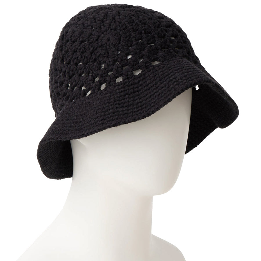 NEW ERA（ニューエラ） ニットバケット ブラック 右斜め