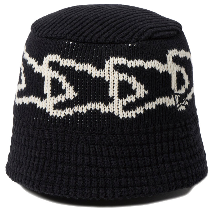 NEW ERA（ニューエラ） ニットバケット Flag Chain ブラック 正面