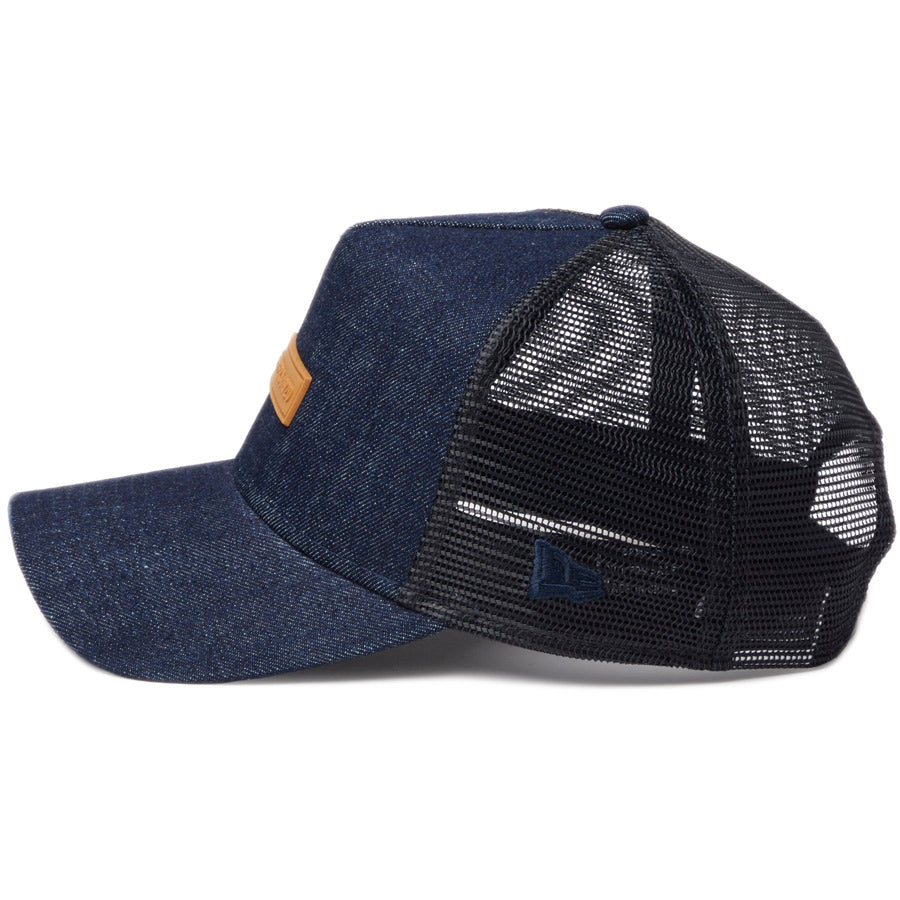 NEW ERA（ニューエラ）NEロゴ刺繍 インディゴ 左向き
