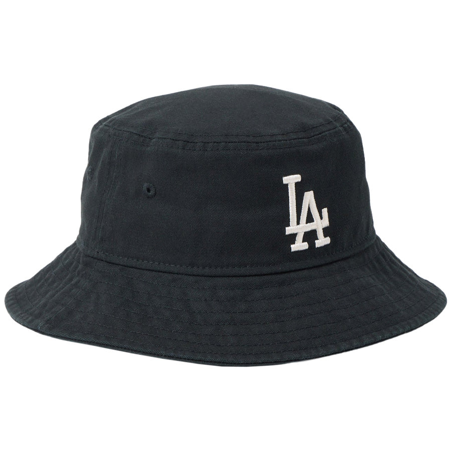 NEW ERA キッズ バケット01 ドジャース ブラック 右斜めデザイン