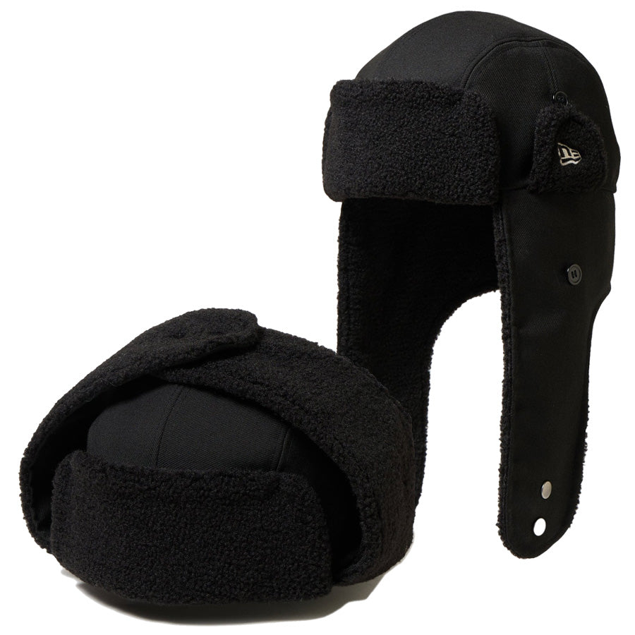 NEW ERA ( ニューエラ ) トラッパー パイロットキャップ ポーラテック フリース ブラック 14667629