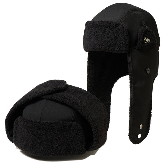 NEW ERA ( ニューエラ ) トラッパー パイロットキャップ ポーラテック フリース ブラック 14667629