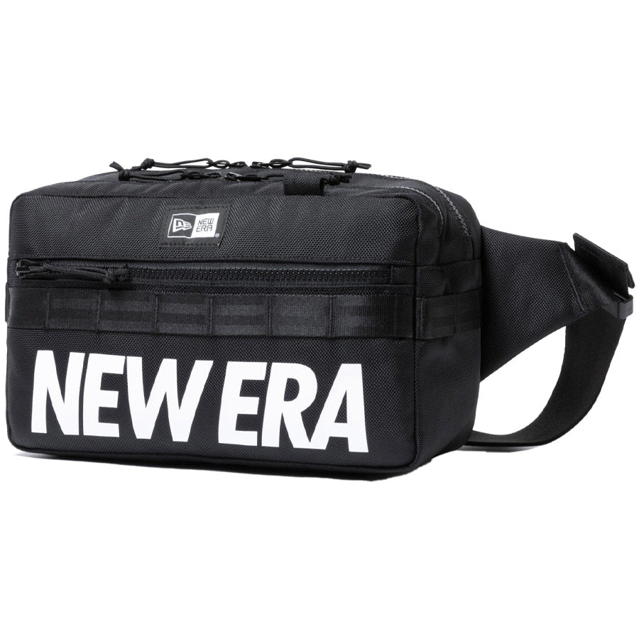 NEW ERA（ニューエラ）スクエア ウエストバッグ 7L プリントロゴ ブラック