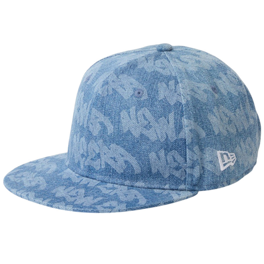 NEW ERA キッズキャップ ウォッシュドデニム 左斜め