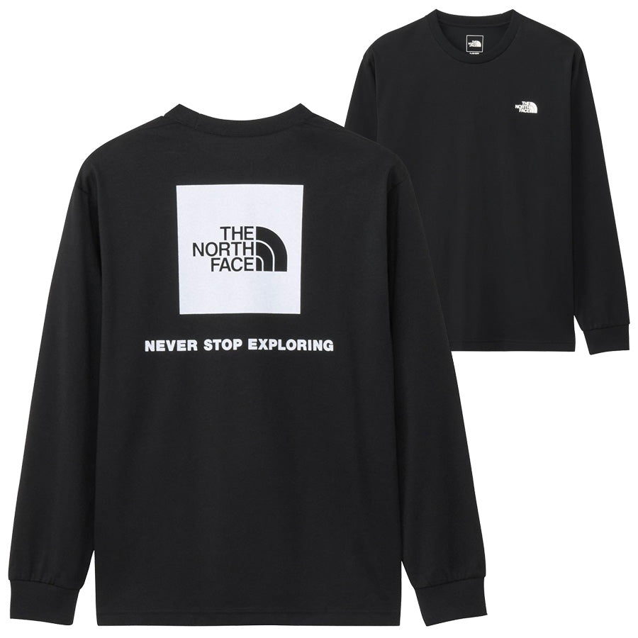 THE NORTH FACE ロングスリーブ バックスクエアロゴティー メンズ
