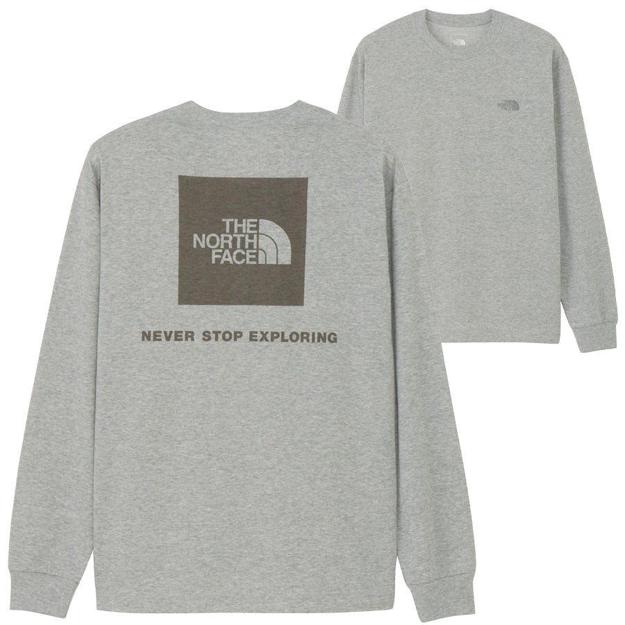 THE NORTH FACE ロングスリーブ バックスクエアロゴティー メンズ