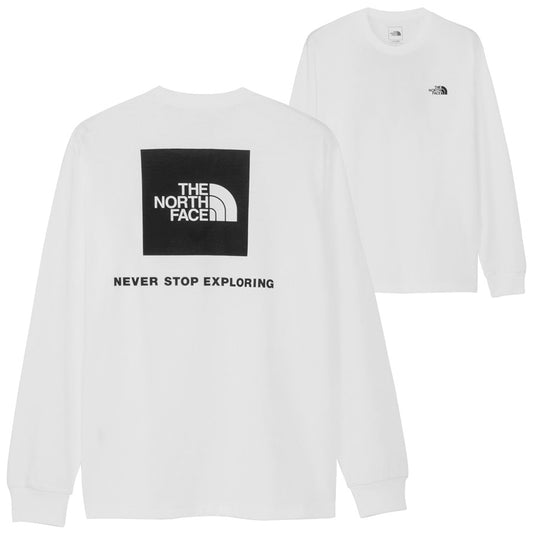 THE NORTH FACE ロングスリーブ バックスクエアロゴティー メンズ