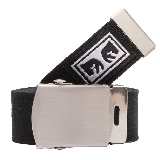 OBEY（オベイ）BIG BOY WEB BELT ベルト ブラック 正面 100050026-26F