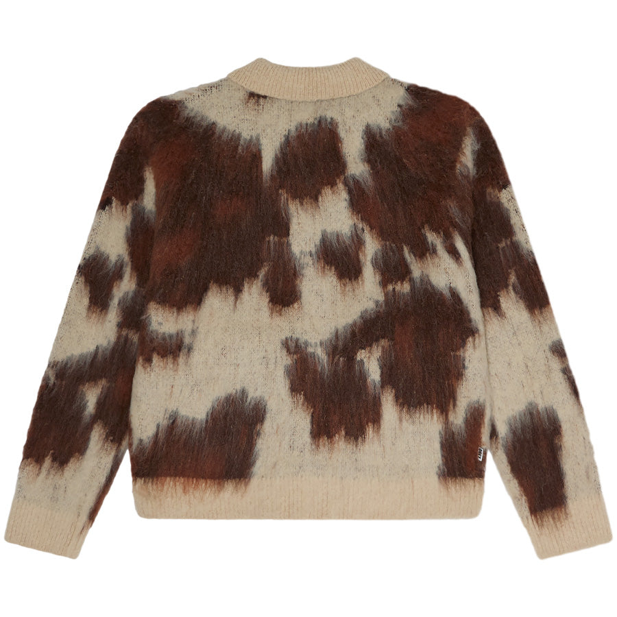 OBEY COW PATTERN ZIP SWEATER ジップセーター カウマルチ 背面 平置き 151010050-26F