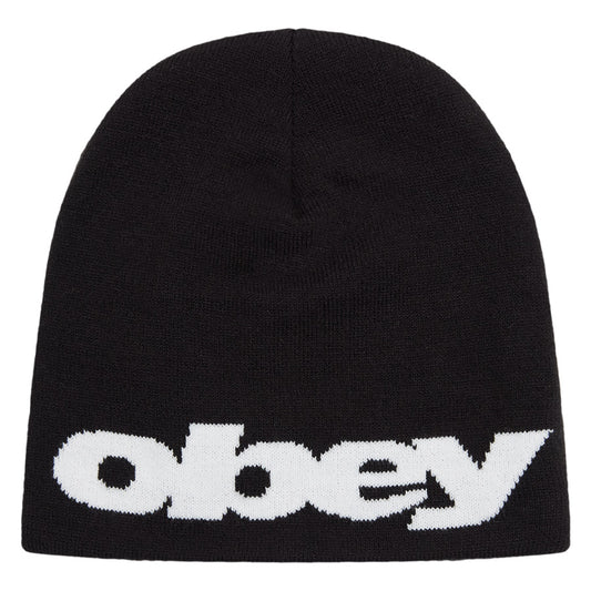 OBEY（オベイ）DELTA BEANIE ビーニー ブラック 正面 100030243-26F