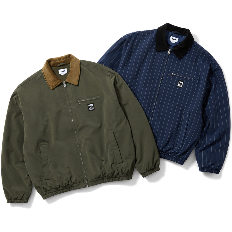 OBEY（オベイ）OBEY ELYSIAN JACKET ネイビーマルチ グレーブリーフ 2カラー 121800601-26F
