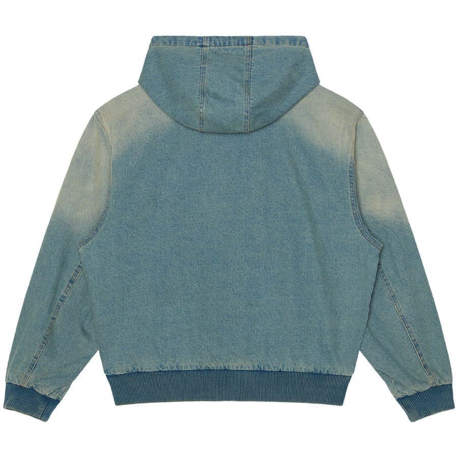 OBEY（オベイ）GLEN ZIP UP JACKET インディゴアーカイブウォッシュ モデル着用 121800593-26F