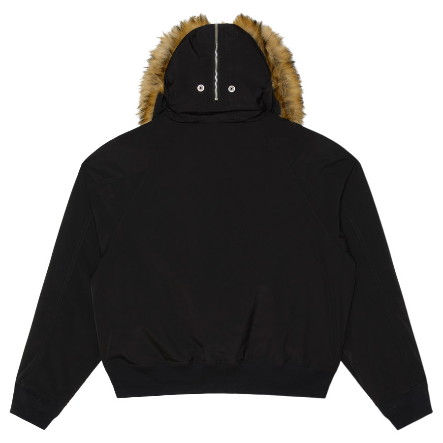 OBEY N-2B SHORT PARKA ミリタリージャケット ブラック 背面 平置き 121800623-26F