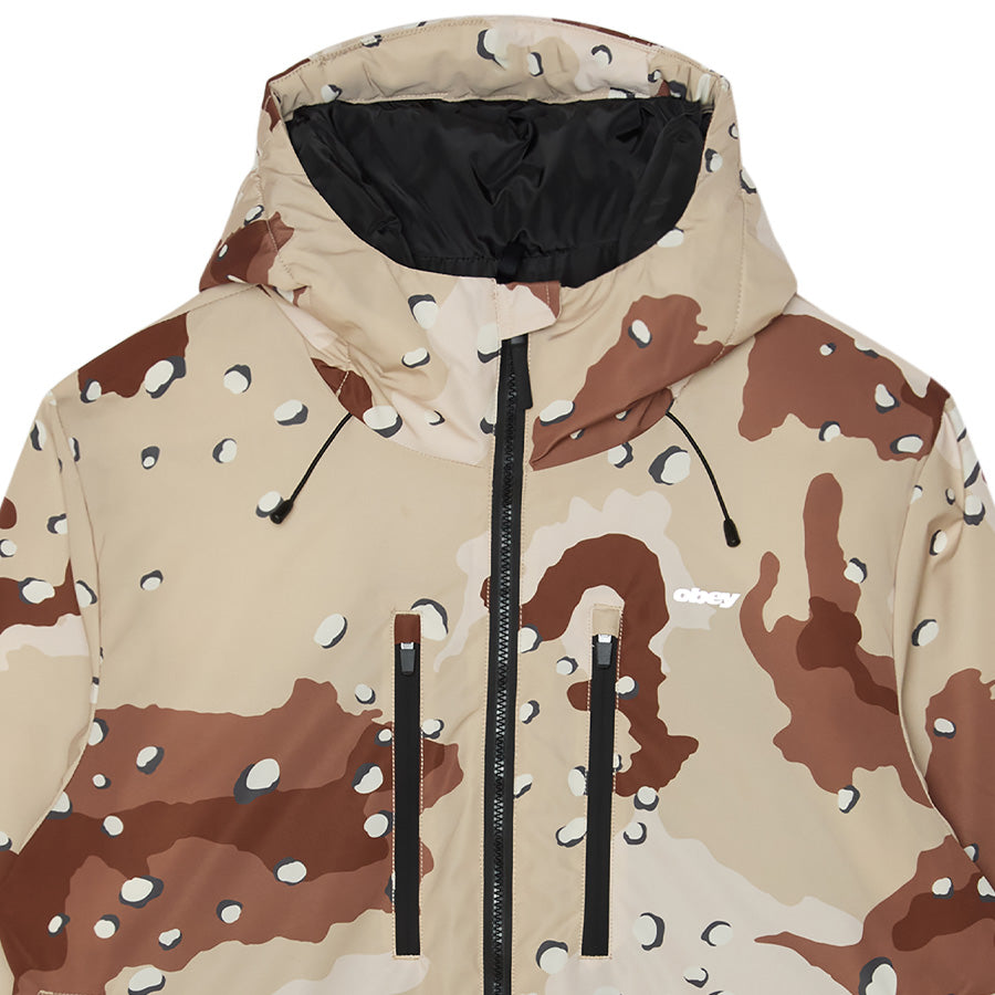 OBEY NOCTRAX PUFFER パファージャケット デザートカモ フロント上部 121800634-26F