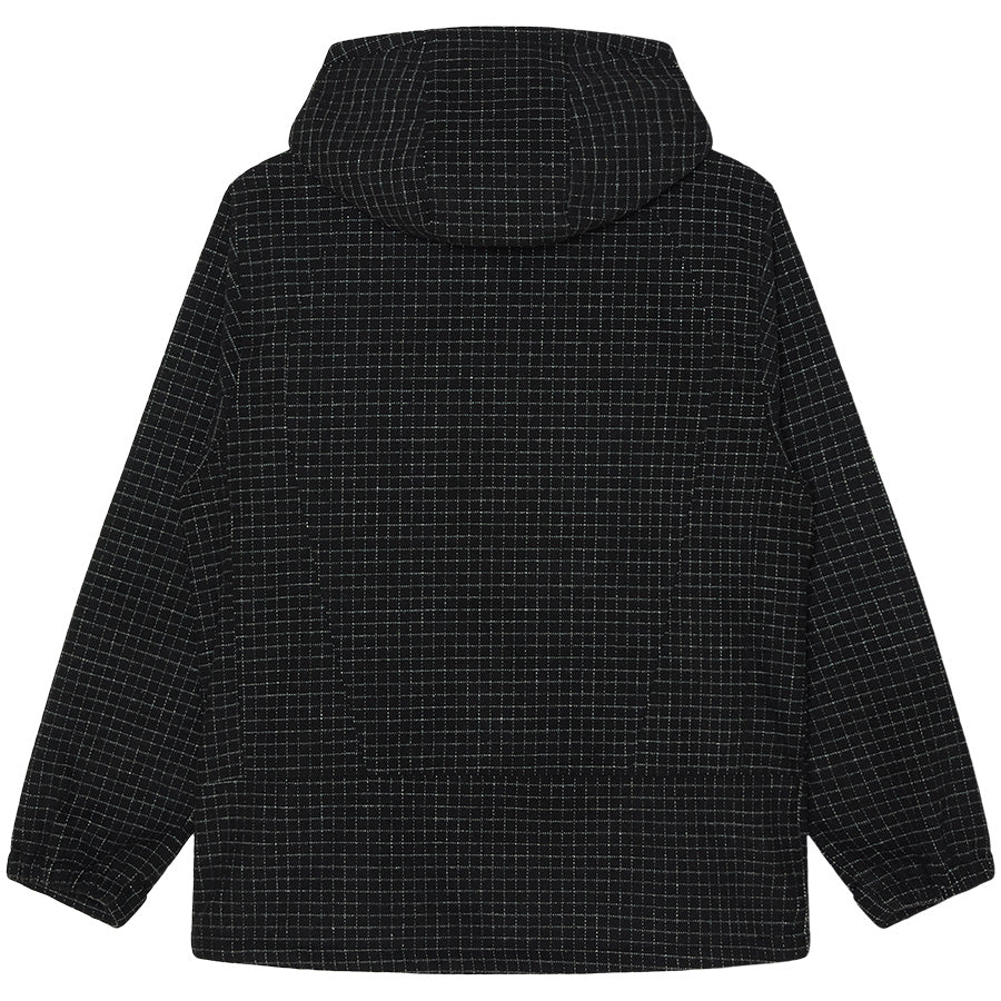 OBEY OBSIDIAN WOOLY JACKET ウーリージャケット ブラックプレッド 背面 平置き 121800641-26H