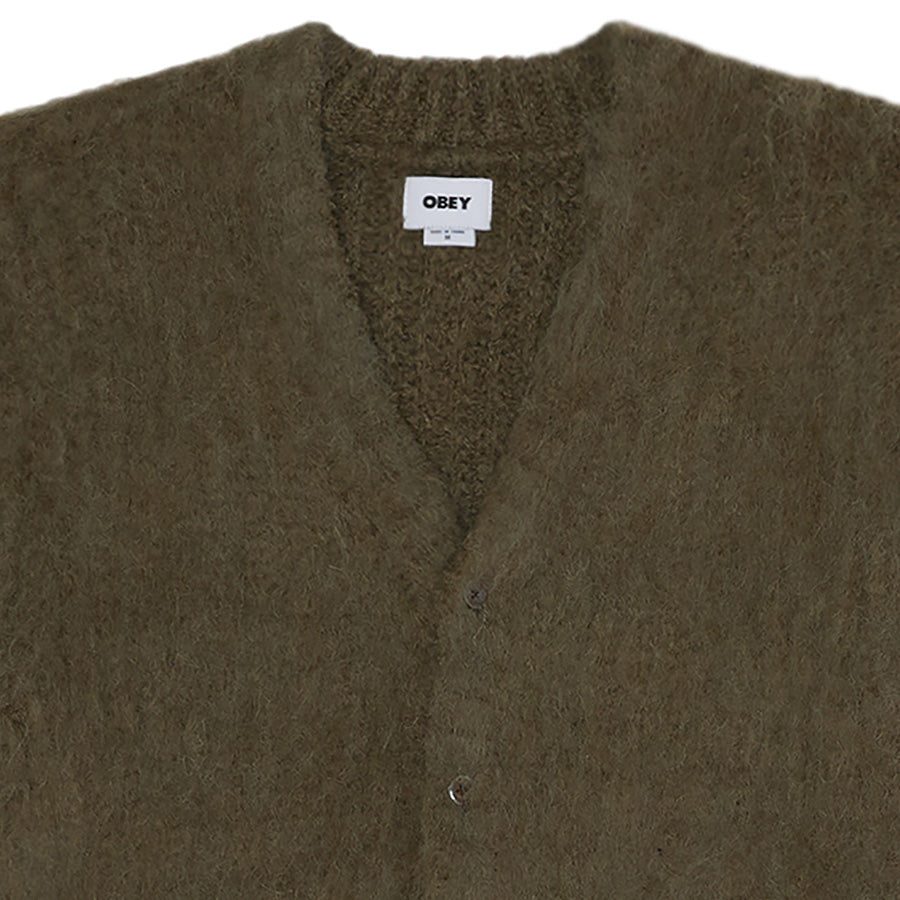 OBEY PATRON CARDIGAN カーディガン ティーリーフ 平置き背面 151010025-26F