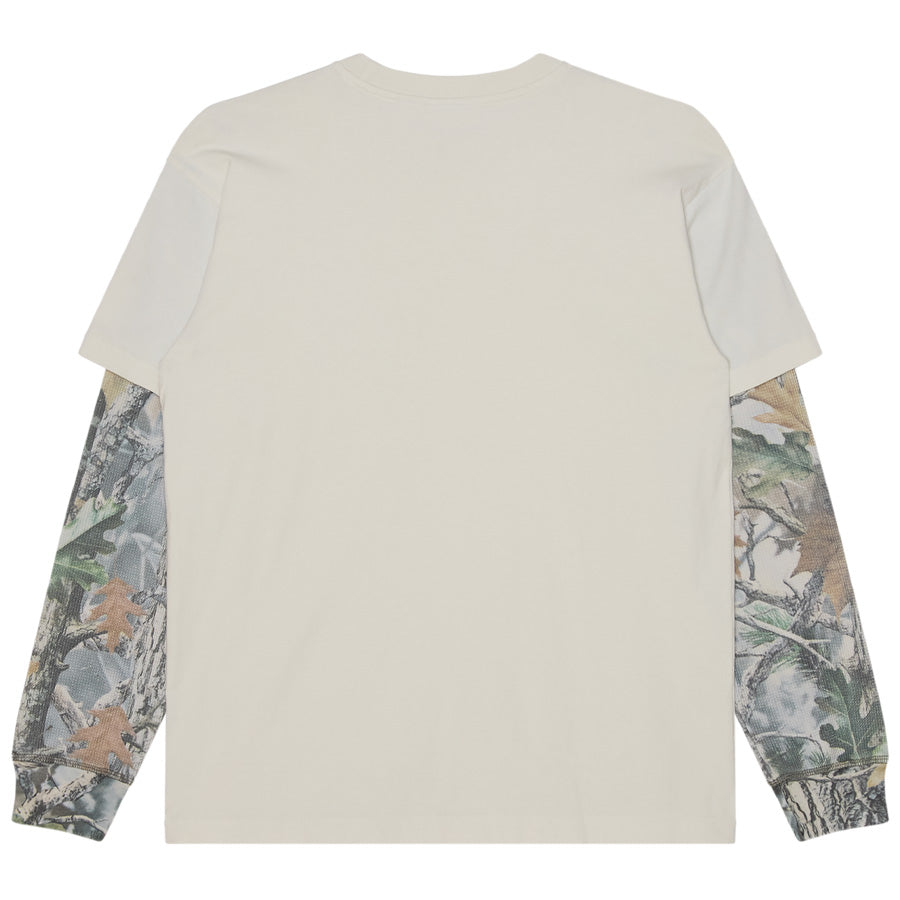 OBEY OBEY POST 2-FER L/S T-SHIRT ダスティーチョークマルチ 背面平置き 131030150-26F